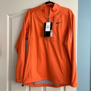 NEW Nike Golf Men’s Storm Fit 1/4 Zip Rain Jacket orange - waterproof Sz Medium